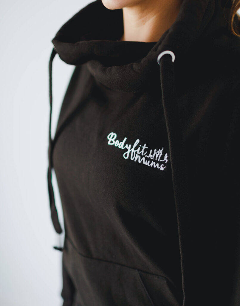 Black Cross Over Hoody