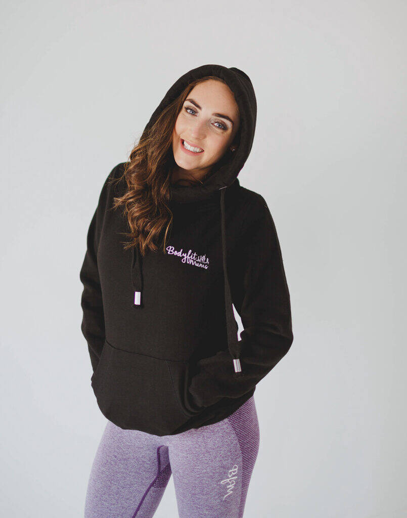 Black Cross Over Hoody