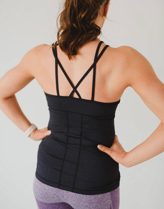 Black Spaghetti Strap Vest