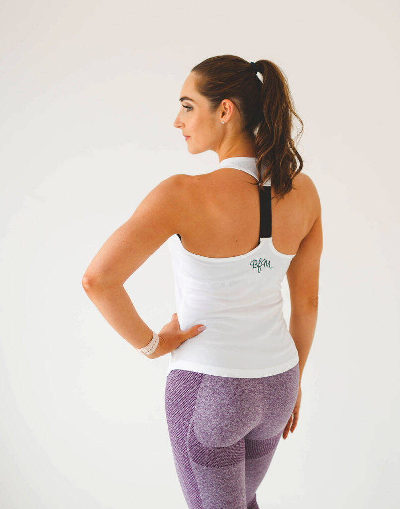 White Strapback Vest Top