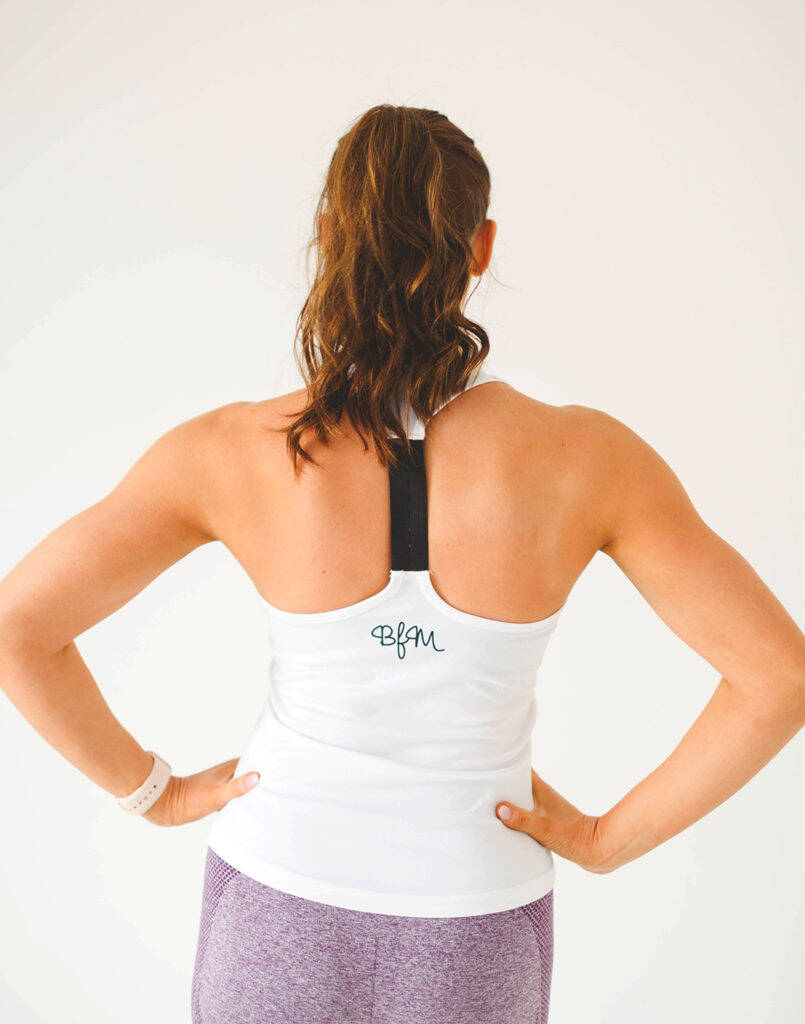 White Strapback Vest Top